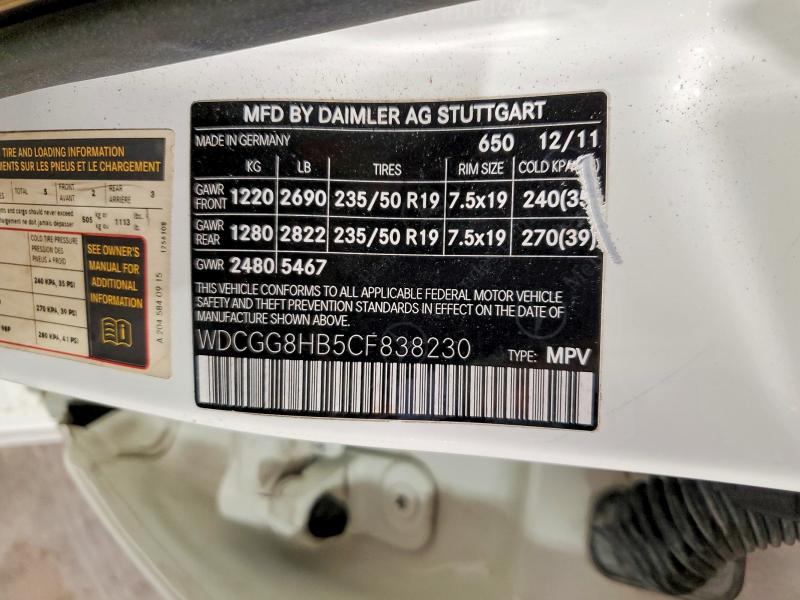 Продаж на аукціоні авто 2012 Mercedes-benz Glk, vin: WDCGG8HB5CF838230, номер лоту: 55156596