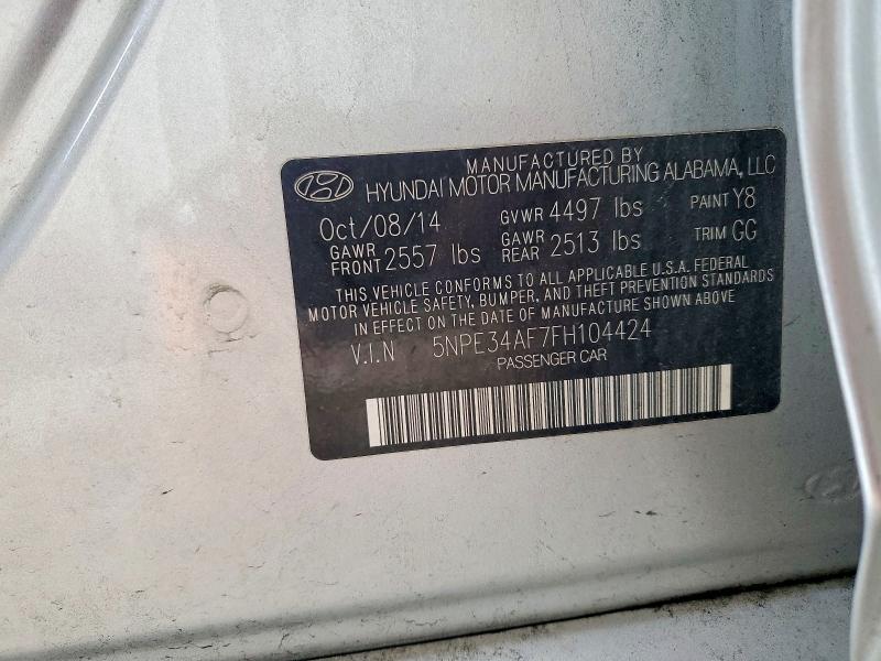 Продажа на аукционе авто 2015 Hyundai Sonata, vin: 5NPE34AF7FH104424, номер лота: 56714256