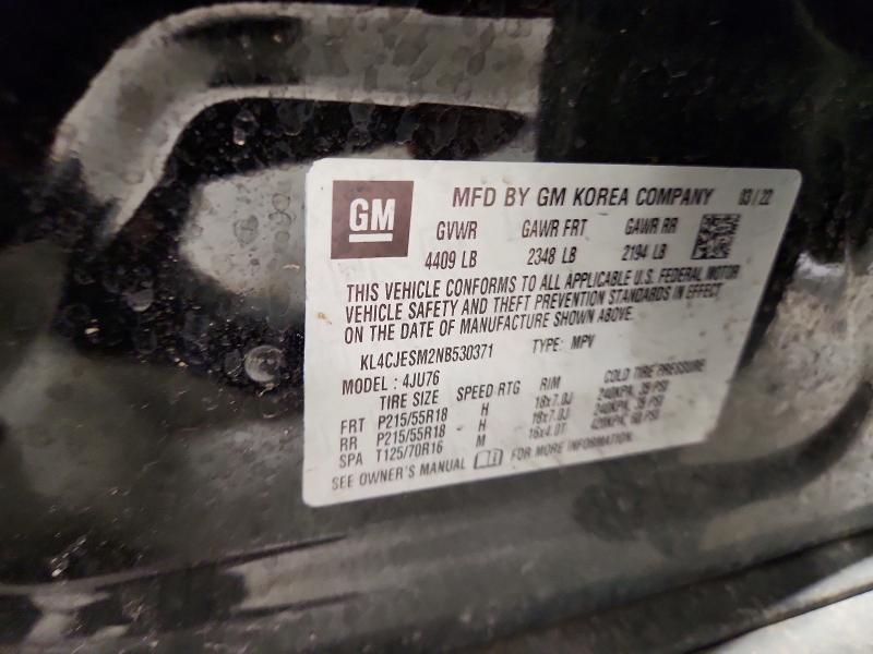 56267076 :رقم المزاد ، KL4CJESM2NB530371 vin ، 2022 Buick Encore مزاد بيع