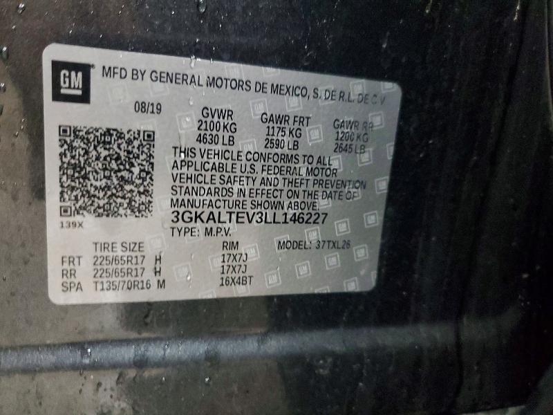 Auction sale of the 2020 Gmc Terrain, vin: 3GKALTEV3LL146227, lot number: 58015026
