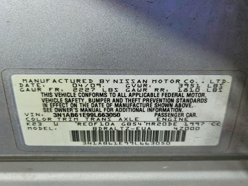 Aukcja sprzedaży 2009 Nissan Sentra, vin: 3N1AB61E99L663050, numer aukcji: 55649916