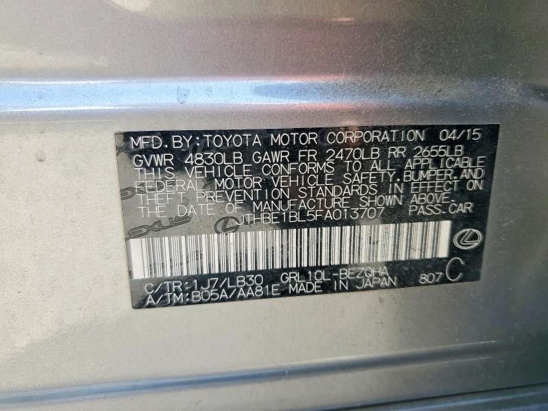 Продаж на аукціоні авто 2015 Lexus Gs, vin: JTHBE1BL5FA013707, номер лоту: 56219306