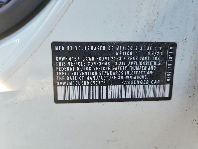 Продаж на аукціоні авто 2024 Volkswagen Jetta, vin: 3VW7M7BU6RM057578, номер лоту: 55612046