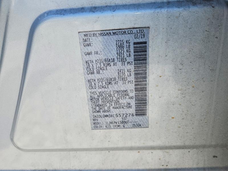 Продаж на аукціоні авто 2019 Infiniti Qx60, vin: 5N1DL0MM3KC557276, номер лоту: 56311656