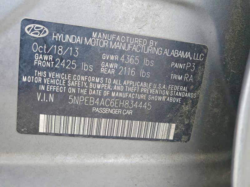 Продаж на аукціоні авто 2014 Hyundai Sonata, vin: 5NPEB4AC6EH834445, номер лоту: 59318356