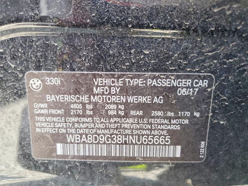 Продажа на аукционе авто 2017 Bmw 330, vin: WBA8D9G38HNU65665, номер лота: 56239976