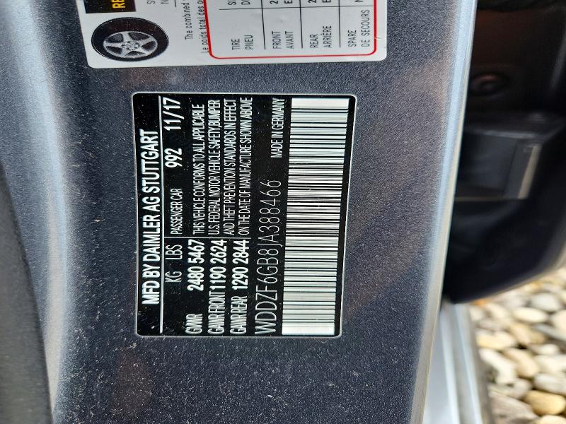55800736 :رقم المزاد ، WDDZF6GB8JA388466 vin ، 2018 Mercedes-benz E مزاد بيع
