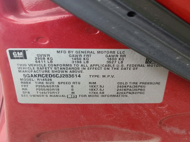 Продаж на аукціоні авто 2012 Buick Enclave, vin: 5GAKRCED6CJ283614, номер лоту: 56290746