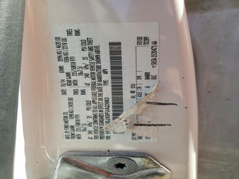 2015 Ford Escape მანქანა იყიდება აუქციონზე, vin: 1FMCU0JX0FUA23983, აუქციონის ნომერი: 55834016