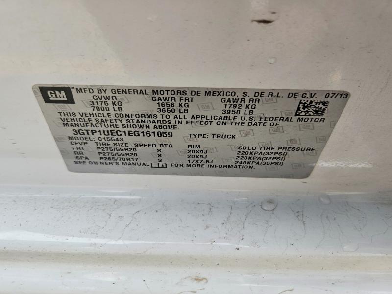 56853786 :رقم المزاد ، 3GTP1UEC1EG161059 vin ، 2014 Gmc Sierra مزاد بيع