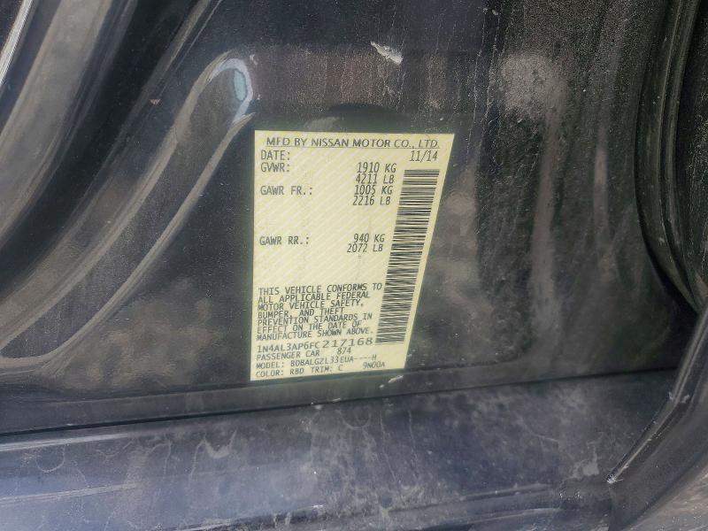 Продажа на аукционе авто 2015 Nissan Altima, vin: 1N4AL3AP6FC217168, номер лота: 55879216