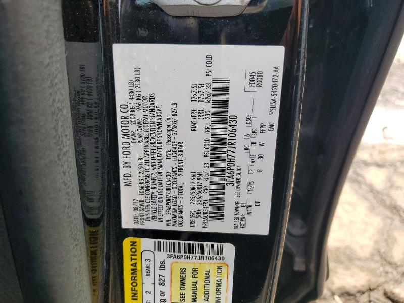58898726 :رقم المزاد ، 3FA6P0H77JR106430 vin ، 2018 Ford Fusion مزاد بيع