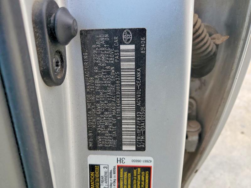 55696416 :رقم المزاد ، 4T1BE46KX9U898375 vin ، 2009 Toyota Camry مزاد بيع