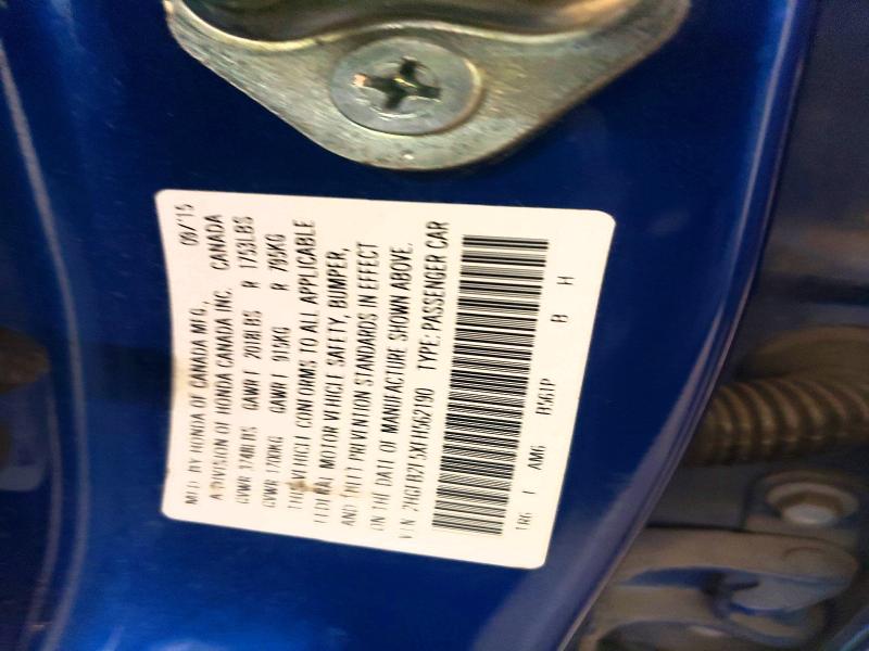 2015 Honda Civic მანქანა იყიდება აუქციონზე, vin: 2HGFB2F5XFH562190, აუქციონის ნომერი: 55852106