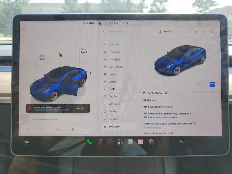 2022 Tesla Model 3 მანქანა იყიდება აუქციონზე, vin: 5YJ3E1EA0NF371576, აუქციონის ნომერი: 57933186
