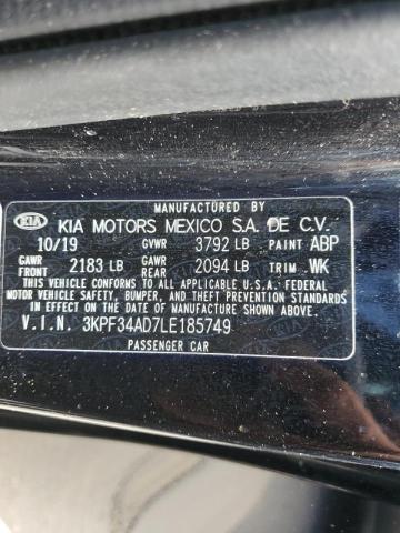 Aukcja sprzedaży 2020 Kia Forte Gt Line, vin: 3KPF34AD7LE185749, numer aukcji: 58279753