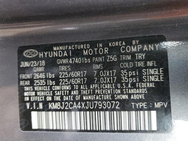 Aukcja sprzedaży 2018 Hyundai Tucson Se, vin: KM8J2CA4XJU793072, numer aukcji: 61167493