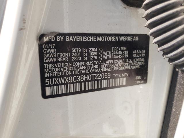 2017 Bmw X3 მანქანა იყიდება აუქციონზე, vin: 5UXWX9C38H0T22069, აუქციონის ნომერი: 58678673