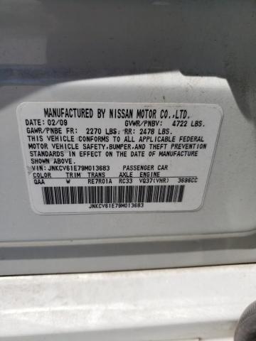59439263 :رقم المزاد ، JNKCV61E79M013683 vin ، 2009 Infiniti G37 Base مزاد بيع
