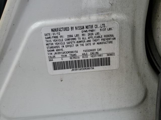 Продаж на аукціоні авто 2012 Infiniti M37 X, vin: JN1BY1AR3CM396154, номер лоту: 61264223