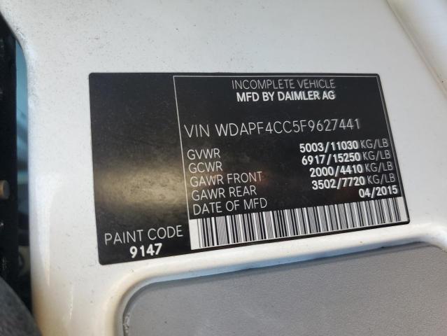 Aukcja sprzedaży 2015 Mercedes-benz Sprinter 3500, vin: WDAPF4CC5F9627441, numer aukcji: 58496513