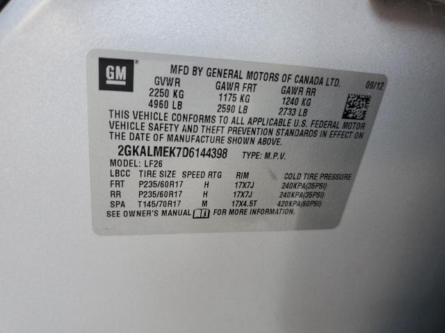 2013 Gmc Terrain Sle მანქანა იყიდება აუქციონზე, vin: 2GKALMEK7D6144398, აუქციონის ნომერი: 60648273