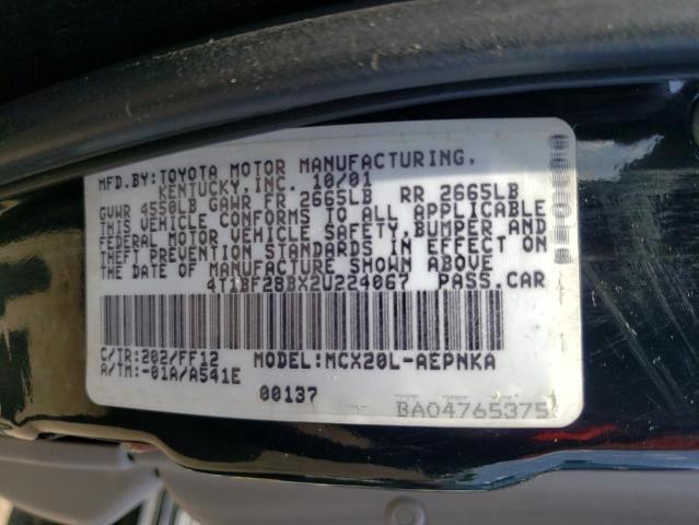 59174083 :رقم المزاد ، 4T1BF28BX2U224067 vin ، 2002 Toyota Avalon Xl مزاد بيع
