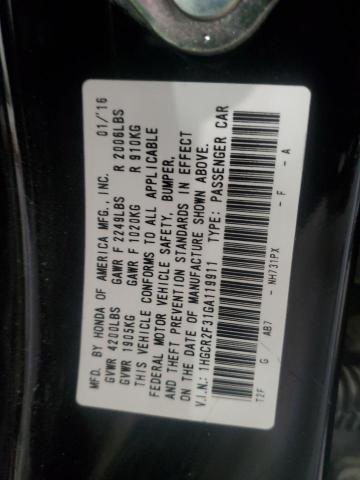Продаж на аукціоні авто 2016 Honda Accord Lx, vin: 1HGCR2F31GA119911, номер лоту: 58534273