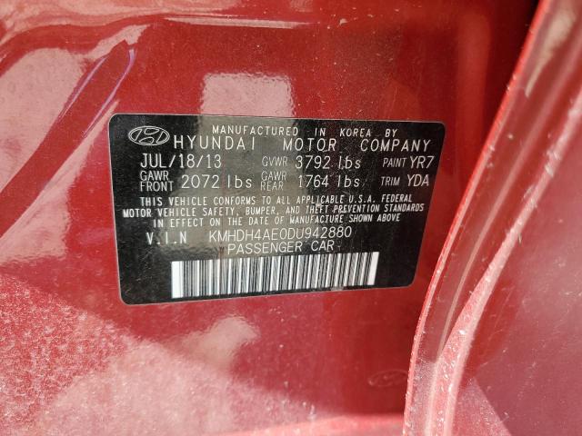 Продажа на аукционе авто 2013 Hyundai Elantra, vin: KMHDH4AE0DU942880, номер лота: 59680873