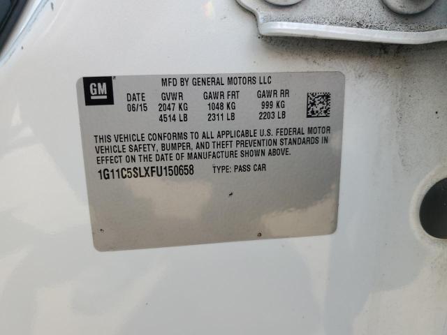 Продажа на аукционе авто 2015 Chevrolet Malibu 1lt, vin: 1G11C5SLXFU150658, номер лота: 59625333