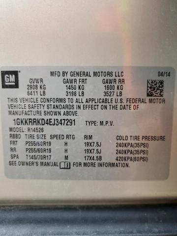 Продажа на аукционе авто 2014 Gmc Acadia Slt-1, vin: 1GKKRRKD4EJ347291, номер лота: 60071533