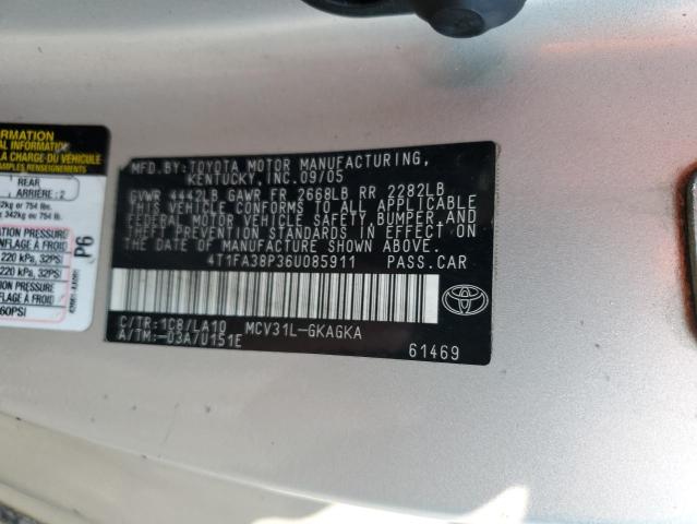 Продажа на аукционе авто 2006 Toyota Camry Solara Se, vin: 4T1FA38P36U085911, номер лота: 61278113
