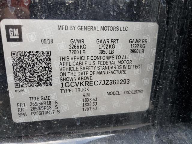 Продаж на аукціоні авто 2018 Chevrolet Silverado K1500 Lt, vin: 1GCVKREC7JZ361293, номер лоту: 59072453