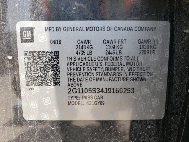 Продажа на аукционе авто 2018 Chevrolet Impala Lt, vin: 2G1105S34J9169253, номер лота: 59989443