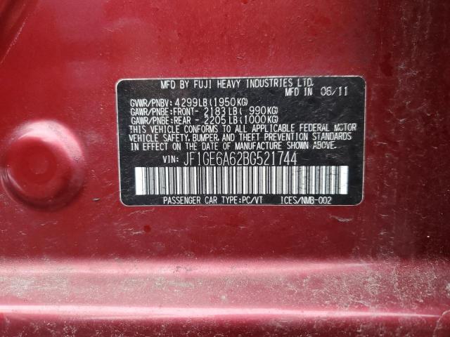 Aukcja sprzedaży 2011 Subaru Impreza 2.5i, vin: JF1GE6A62BG521744, numer aukcji: 59511453