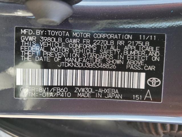 Aukcja sprzedaży 2011 Toyota Prius, vin: JTDKN3DU3B5348826, numer aukcji: 58338253