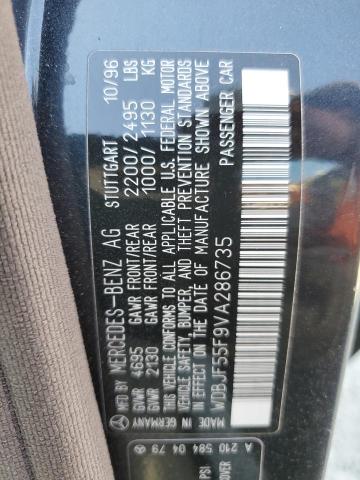 Aukcja sprzedaży 1997 Mercedes-benz E 320, vin: WDBJF55F9VA286735, numer aukcji: 60018493