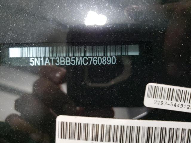 60326603 :رقم المزاد ، 5N1AT3BB5MC760890 vin ، 2021 Nissan Rogue Sv مزاد بيع