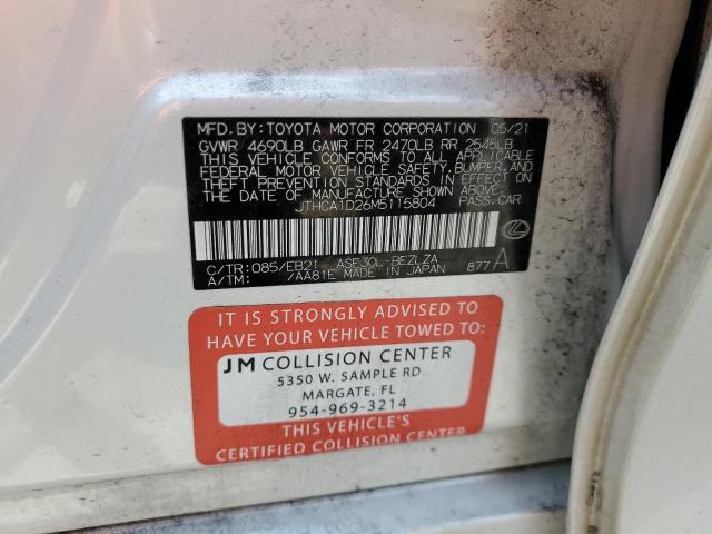 Aukcja sprzedaży 2021 Lexus Is 300, vin: JTHCA1D26M5115804, numer aukcji: 58403503