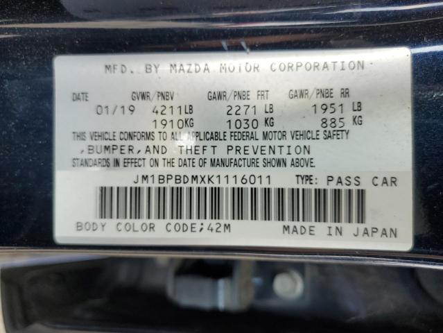 Aukcja sprzedaży 2019 Mazda 3 Preferred, vin: JM1BPBDMXK1116011, numer aukcji: 57887893