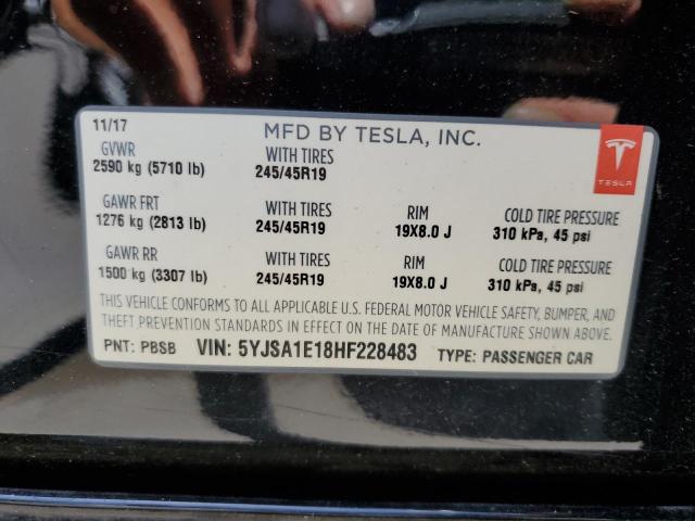 Продаж на аукціоні авто 2017 Tesla Model S, vin: 5YJSA1E18HF228483, номер лоту: 59814063
