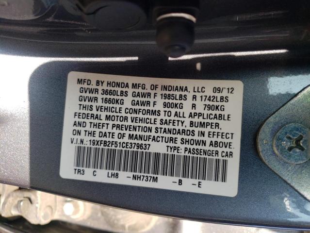 Aukcja sprzedaży 2012 Honda Civic Lx, vin: 19XFB2F51CE379637, numer aukcji: 61120843