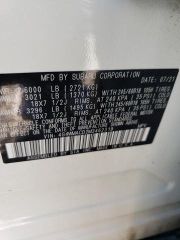 61174773 :رقم المزاد ، 4S4WMACD2M3462319 vin ، 2021 Subaru Ascent Premium مزاد بيع