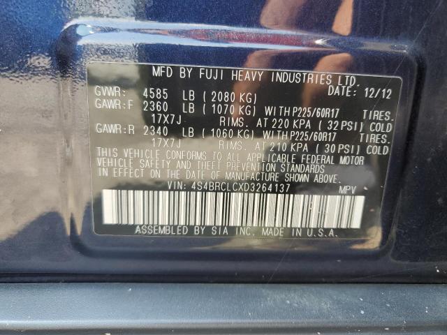 Auction sale of the 2013 Subaru Outback 2.5i Limited, vin: 4S4BRCLCXD3264137, lot number: 58988853