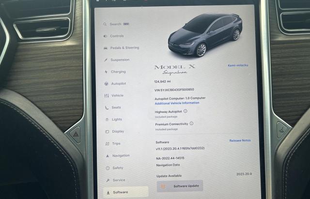 Продажа на аукционе авто 2016 Tesla Model X, vin: 5YJXCBE43GFS00850, номер лота: 62484213