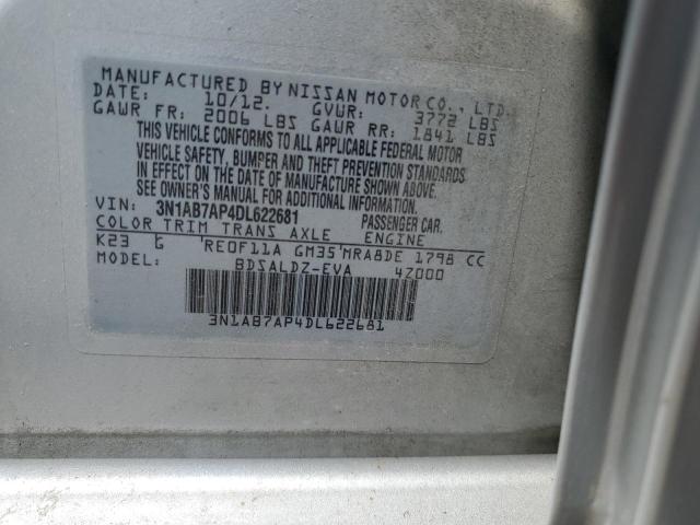 Продаж на аукціоні авто 2013 Nissan Sentra S, vin: 3N1AB7AP4DL622681, номер лоту: 61760293