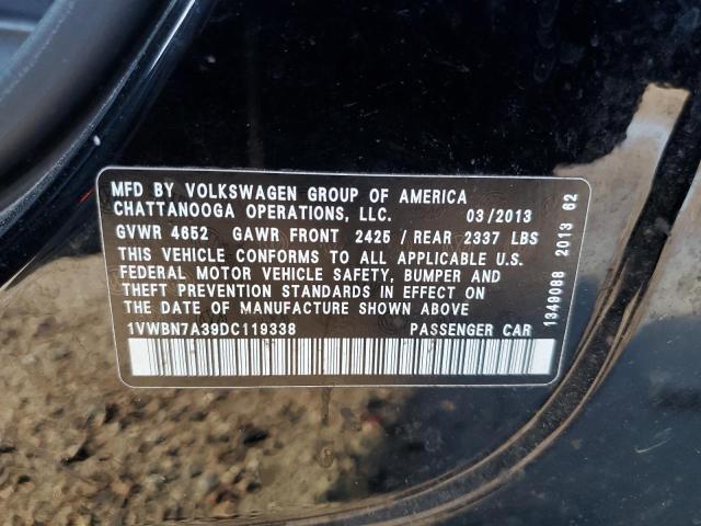 Aukcja sprzedaży 2013 Volkswagen Passat Se, vin: 1VWBN7A39DC119338, numer aukcji: 58979603