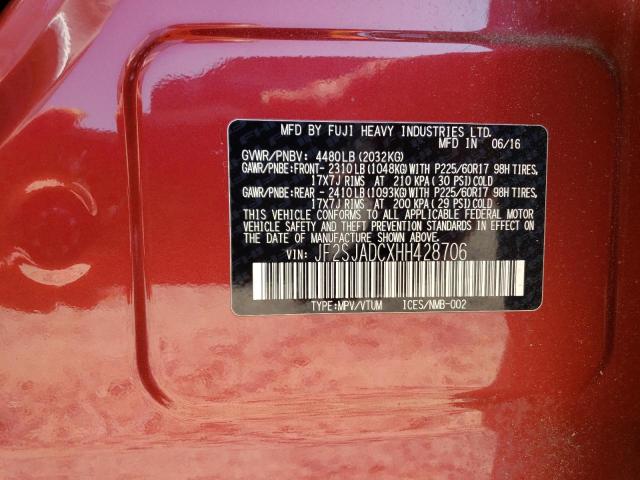 Aukcja sprzedaży 2017 Subaru Forester 2.5i Premium, vin: JF2SJADCXHH428706, numer aukcji: 61191483