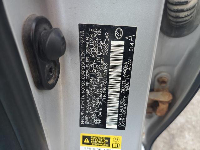58898793 :رقم المزاد ، JTHKD5BH9D2173053 vin ، 2013 Lexus Ct 200 مزاد بيع