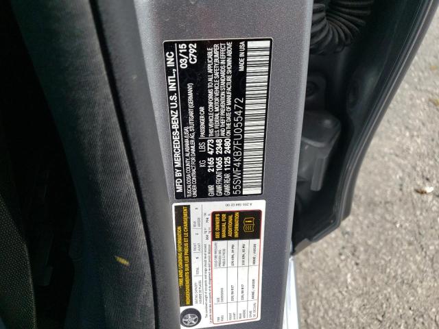 60957633 :رقم المزاد ، 55SWF4KB7FU055472 vin ، 2015 Mercedes-benz C 300 4matic مزاد بيع